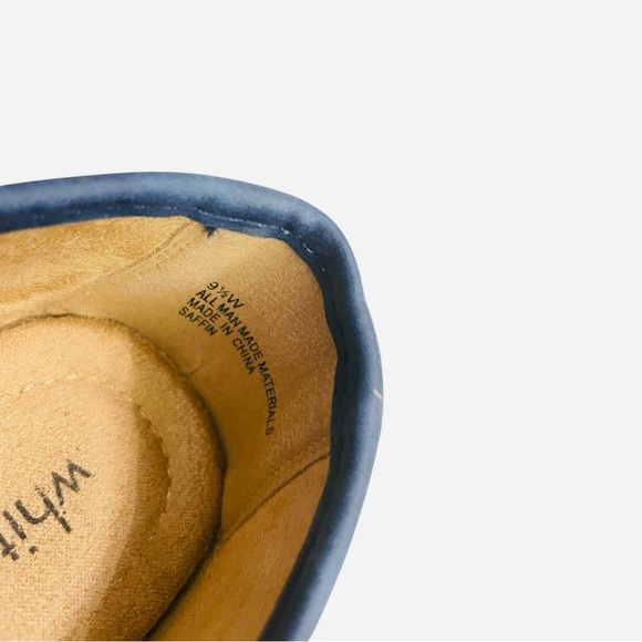 White Mt Womens size 9.5W. Blue Faux Suede Slip On Loafer Flats - Picture 7 of 11